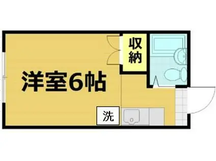 コーポ町柳(ワンルーム/3階)の間取り写真