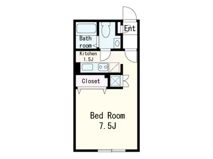 モデュロール白金II(ワンルーム/3階)の間取り写真