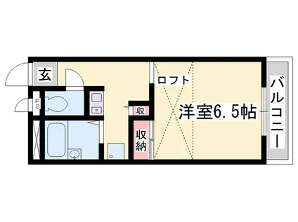 FREEDOM(1K/2階)の間取り写真