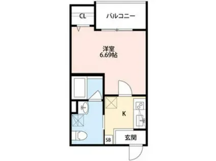 バズクロウ小路(1K/2階)の間取り写真