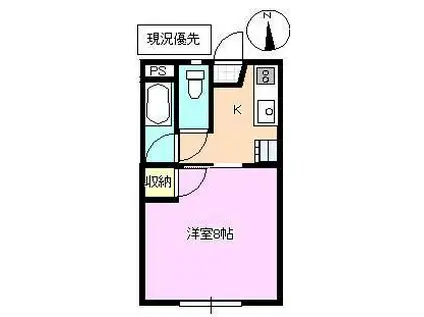 パークハイツ上田(1K/1階)の間取り写真