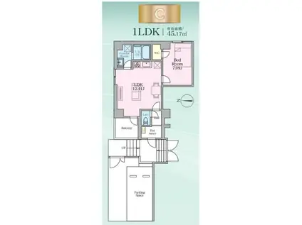 DAIWAグレイスメゾン亀戸(1LDK/1階)の間取り写真