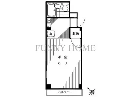 まるいわパレス世田谷II(ワンルーム/2階)の間取り写真