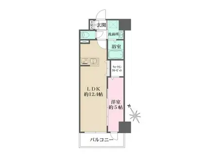 N-FLATS横浜関内II(1LDK/8階)の間取り写真