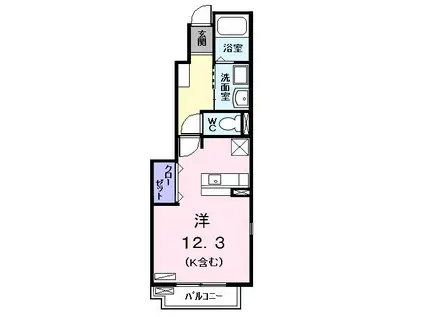 リバ-ス露橋(ワンルーム/1階)の間取り写真