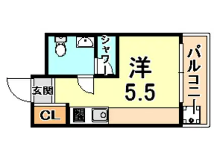 篠原ライフ(ワンルーム/4階)の間取り写真