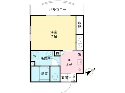 ピエ タ ピエ(1K/1階)の間取り写真