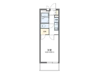 レオパレス堤方II(1K/1階)の間取り写真