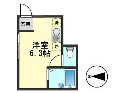 アペックス・南小岩(ワンルーム/1階)の間取り写真