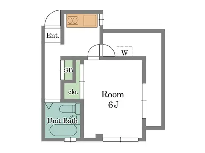 シルバーコーポ(1K/3階)の間取り写真