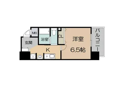 ルミナーレ天王寺(1K/6階)の間取り写真