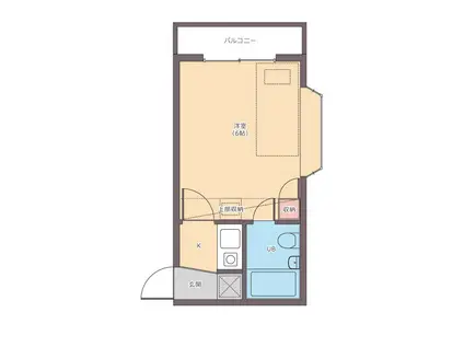 布勢レークマンション(1K/2階)の間取り写真