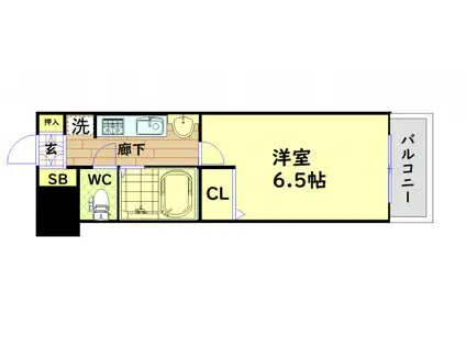エステムコート梅田・天神橋リバーフロント(1K/3階)の間取り写真