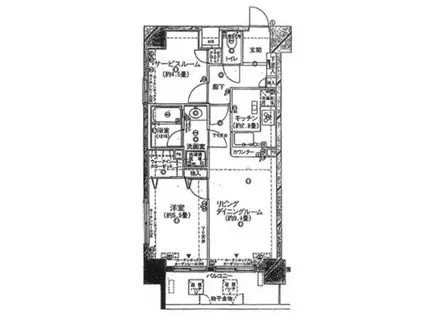 ルピナス横濱ポートサイト(1SLDK/2階)の間取り写真