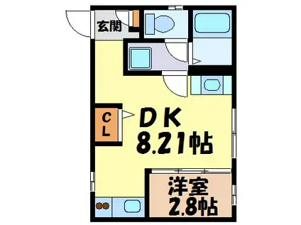 G-CUBE OZONE(1LDK/3階)の間取り写真