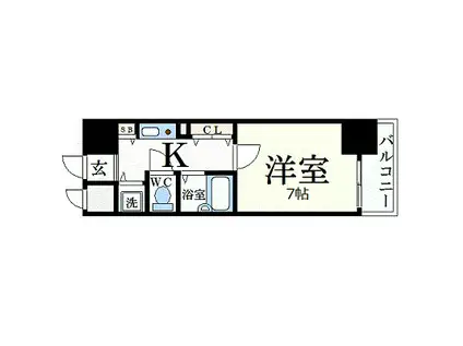 プレサンス中之島公園南(1K/10階)の間取り写真