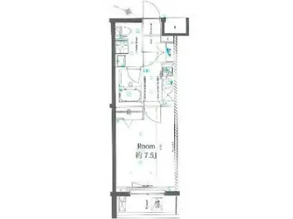 AZEST志村三丁目(1K/4階)の間取り写真