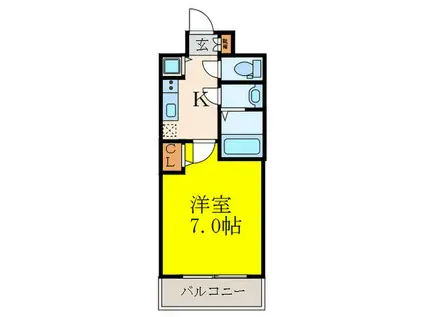 ディームス江坂(1K/5階)の間取り写真