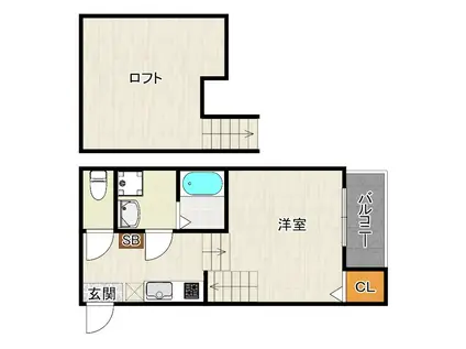 箱崎グランデシーモ(1K/1階)の間取り写真