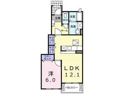 MFPRコート武蔵小山(1K/6階)の間取り写真