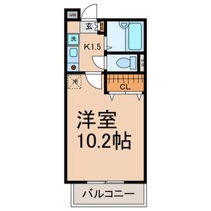 グランド サザンクロス(1K/2階)の間取り写真