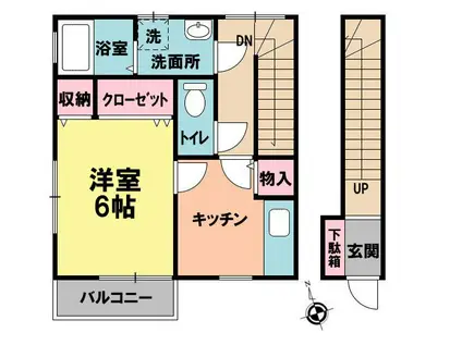 グラサージュ(1K/2階)の間取り写真