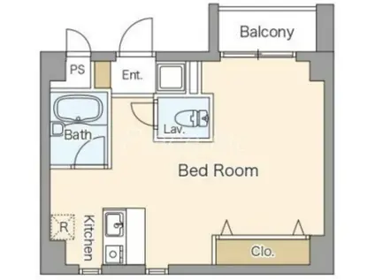 アール新大阪(ワンルーム/2階)の間取り写真