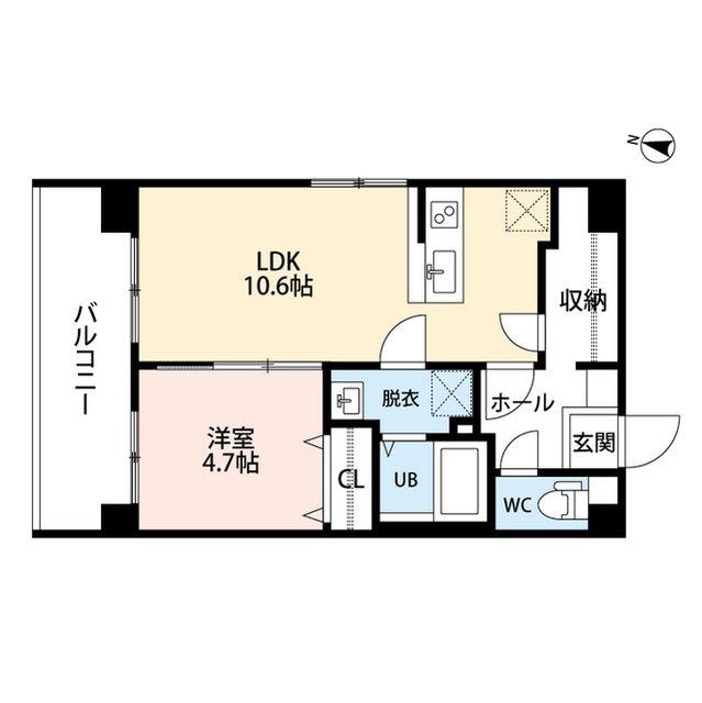 スペリアージュ タワー(1LDK/10階)の間取り写真