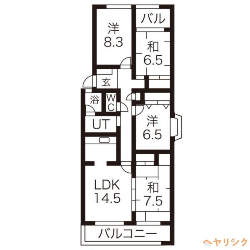 フレックス瀬戸(4LDK/2階)の間取り写真