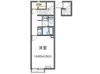 ＪＲ武蔵野線 新座駅 徒歩22分 2階建 築15年(1K/1階)の間取り写真