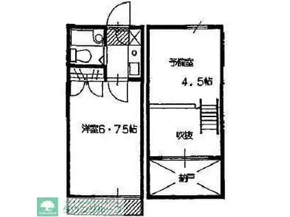 エンタープライズ西町田(ワンルーム/1階)の間取り写真