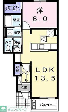 レジェンドXXI(1LDK/1階)の間取り写真