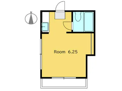 有馬ハイム(ワンルーム/2階)の間取り写真