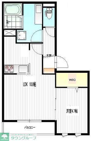 アシアリー(1LDK/2階)の間取り写真