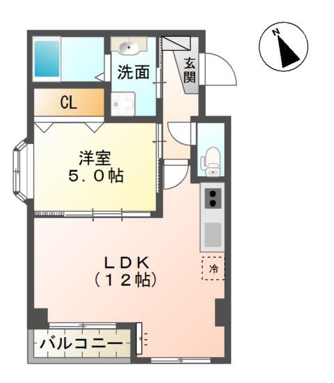 I-CLASS(1LDK/3階)の間取り写真