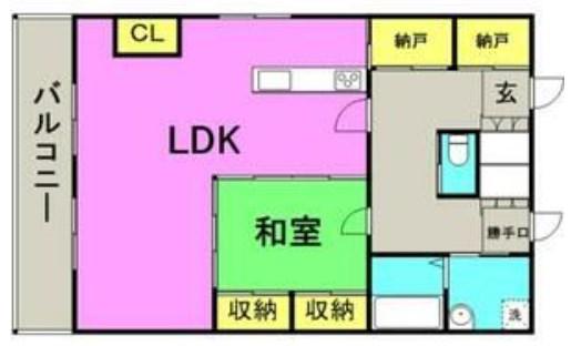 CASSIOPEIA HAKOZAKI(1LDK/7階)の間取り写真