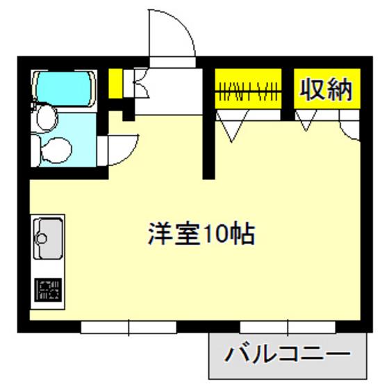 マルモレジデンス南(ワンルーム/3階)の間取り写真
