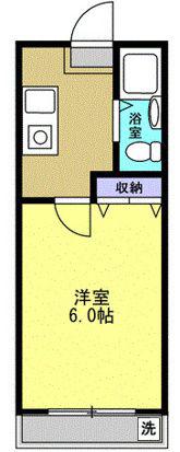 丘の上ハイム(1K/2階)の間取り写真