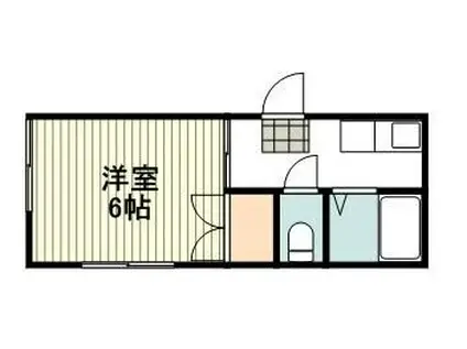 アミューズ国立(1K/2階)の間取り写真