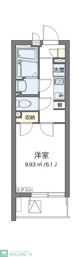 クレイノル ボヌール白岡(1K/3階)の間取り写真