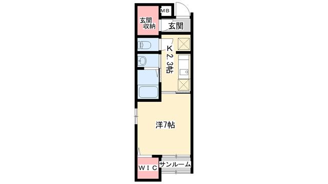 メゾンSK・I(1K/1階)の間取り写真