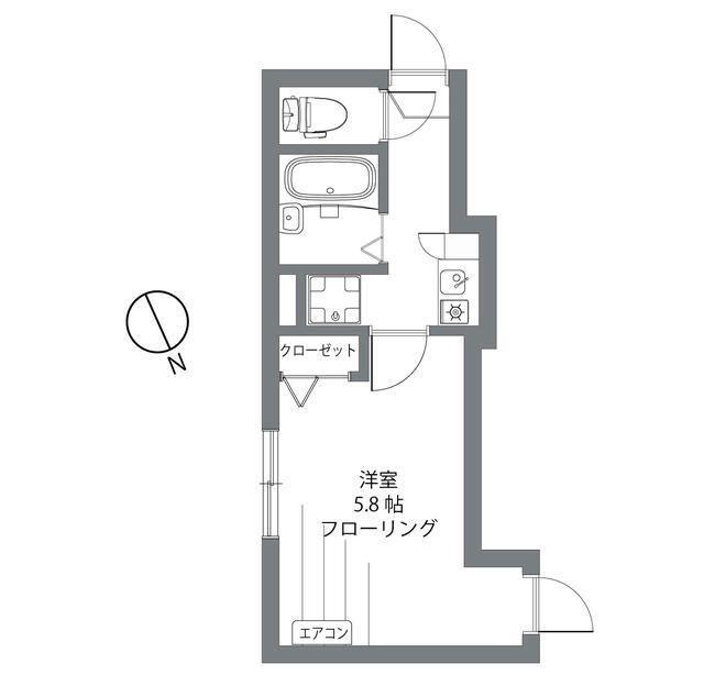 アルタ アレナ(1K/1階)の間取り写真