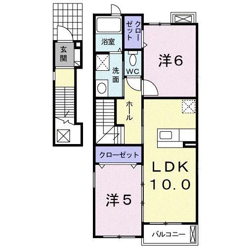 サンベリーズ(2LDK/2階)の間取り写真