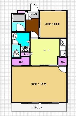コンフォート武蔵関 I(2DK/3階)の間取り写真