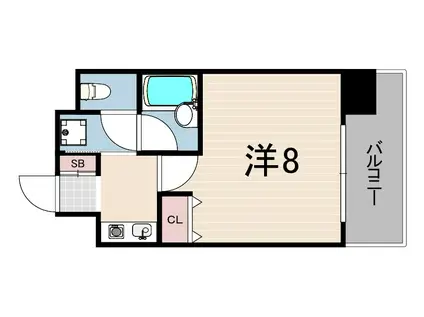 ラナップスクエア三宮プライム(1K/11階)の間取り写真