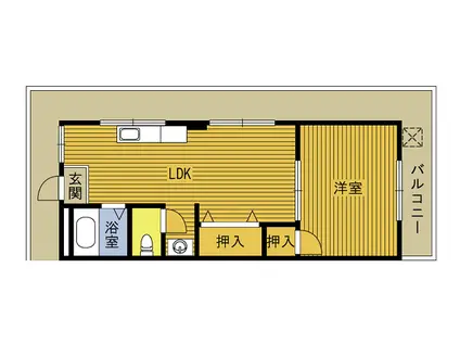 羽屋コーポ(1LDK/2階)の間取り写真