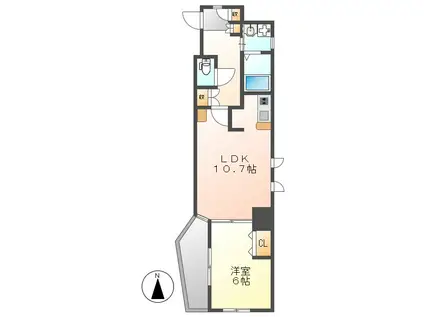 AHマンション泉(1LDK/6階)の間取り写真