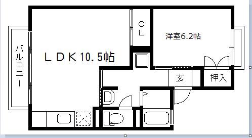 セジュール北山/上賀茂(1LDK/2階)の間取り写真