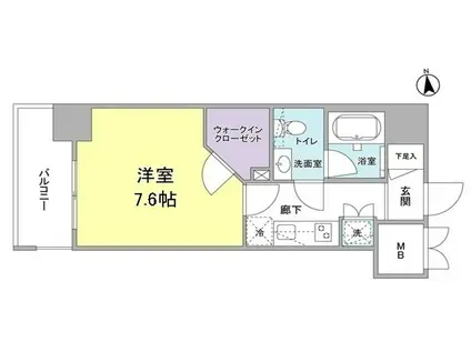 VANTAGE HASUNE(1K/6階)の間取り写真