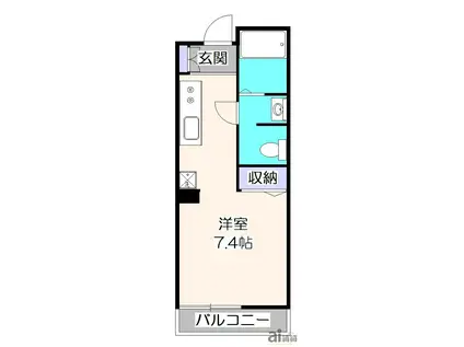 AIFORT.武蔵野(1K/1階)の間取り写真